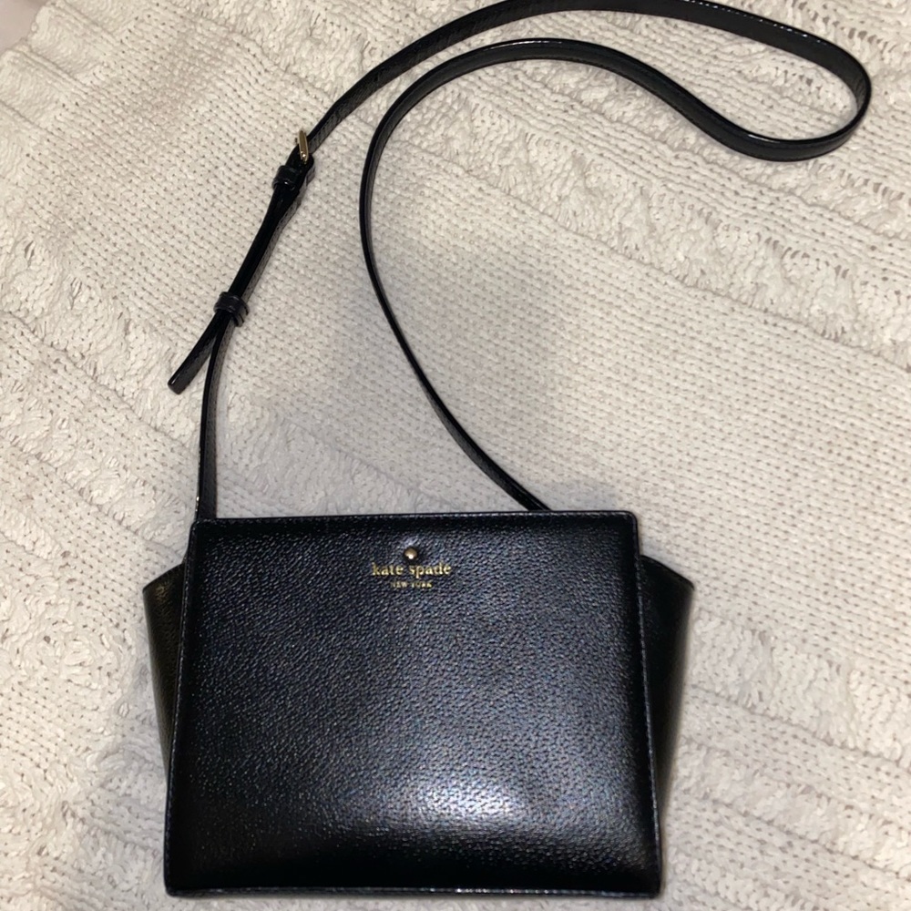 Kate Spade Black Crossbody Pebbled Leather Bag